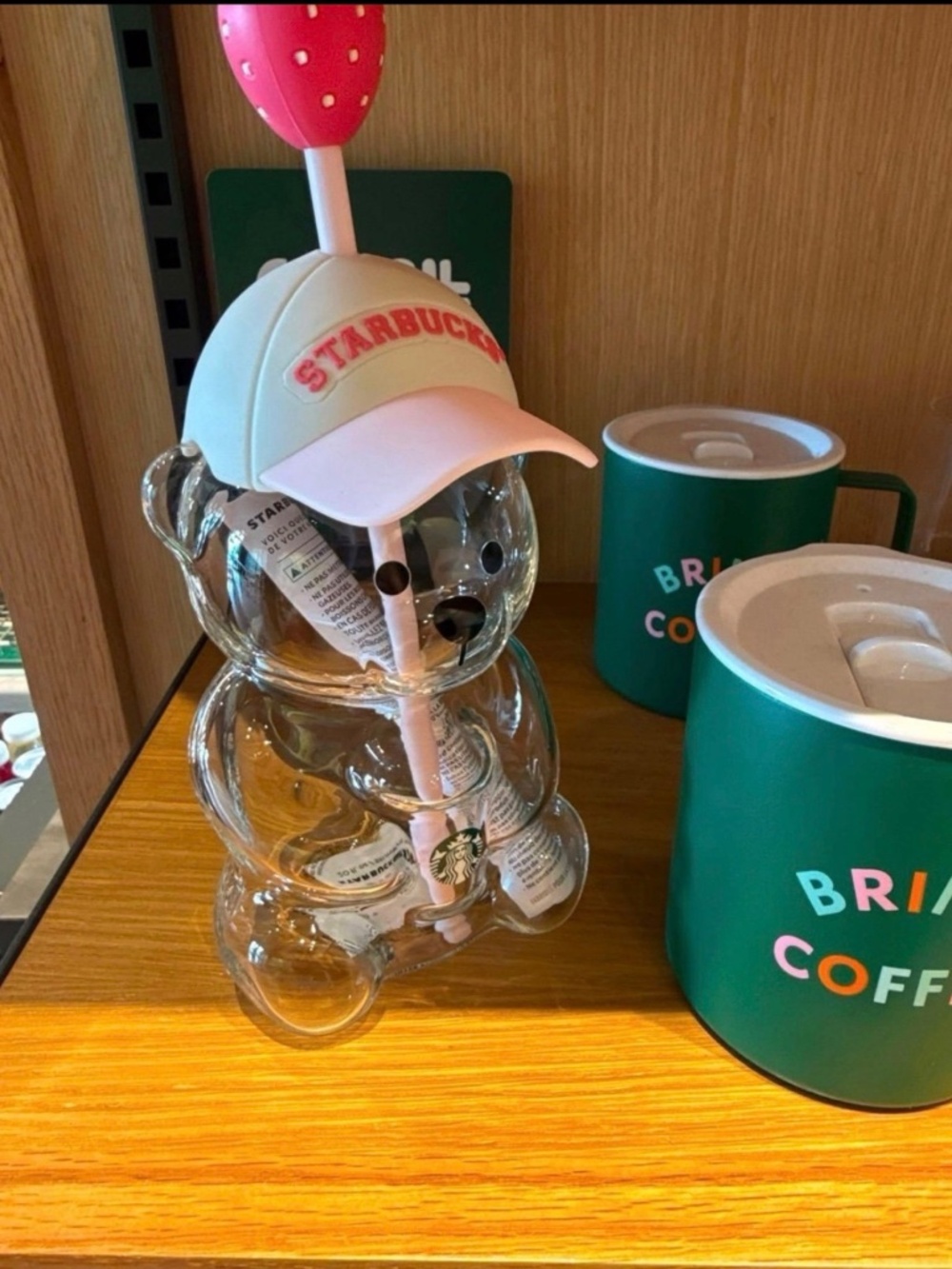 Starbucks Bearista Bear Glass Pink Drink Strawberry - Picture 2 of 3